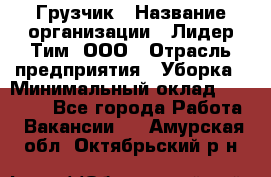 Грузчик › Название организации ­ Лидер Тим, ООО › Отрасль предприятия ­ Уборка › Минимальный оклад ­ 15 000 - Все города Работа » Вакансии   . Амурская обл.,Октябрьский р-н